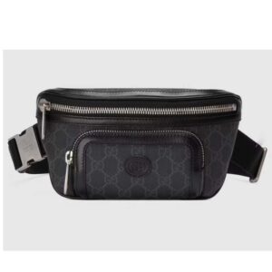 Gucci Unisex Belt bag Interlocking G Black GG Supreme Canvas