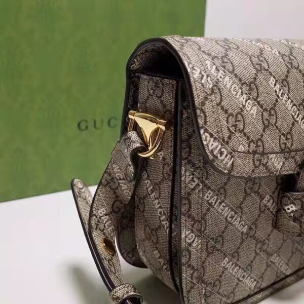 Gucci Unisex The Hacker Project Small Horsebit 1955 Bag Beige GG Supreme Canvas (7)