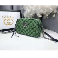 Gucci Women GG Marmont Multicolor Small Shoudler Bag Green Double G (1)