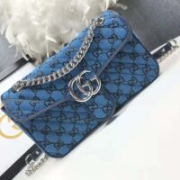 Gucci Women GG Marmont Multicolor Small Shoulder Bag Blue Double G (1)