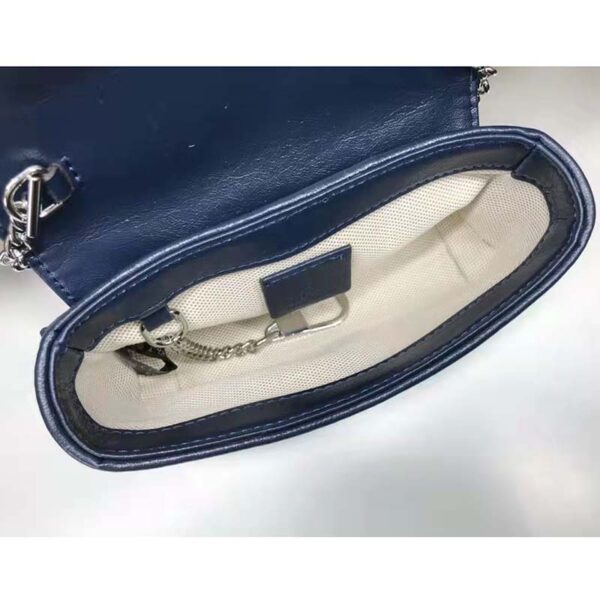 Gucci Women GG Marmont Multicolor Super Mini Bag Blue Double G (9)