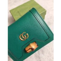 Gucci Women Gucci Diana Card Case Wallet Double GG Green Leather (1)