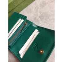 Gucci Women Gucci Diana Card Case Wallet Double GG Green Leather (1)