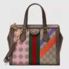 Gucci Women Ophidia Small Tote Bag Brown GG Supreme Canvas