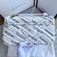 Gucci Women The Hacker Project Small GG Marmont Bag Balenciaga White Leather