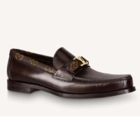 Louis Vuitton LV Men Saint Germain Loafer Ebene Glazed Calf Monogram Canvas