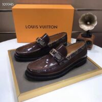 Louis Vuitton LV Men Saint Germain Loafer Ebene Glazed Calf Monogram Canvas