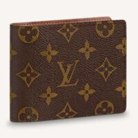 Louis Vuitton LV Unisex Multiple Wallet Brown Coated Canvas Cowhide Leather (1)