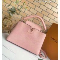 Louis Vuitton LV Women Capucines MM Handbag Magnolia Pink Taurillon Leather