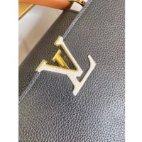 Louis Vuitton LV Women Capucines MM Handbag Noir Black Rouge Taurillon Leather