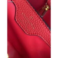 Louis Vuitton LV Women Capucines MM Handbag Scarlet Red Taurillon Leather