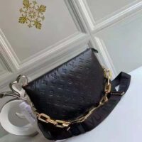 Louis Vuitton LV Women Coussin MM Handbag Black Monogram Embossed Puffy Lambskin (2)