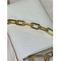 Louis Vuitton LV Women Coussin PM Cream Monogram-Embossed Puffy Lambskin Calfskin (6)