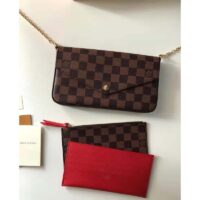 Louis Vuitton LV Women Félicie Pochette Brown Damier Ebene Coated Canvas