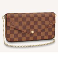 Louis Vuitton LV Women Félicie Pochette Brown Damier Ebene Coated Canvas