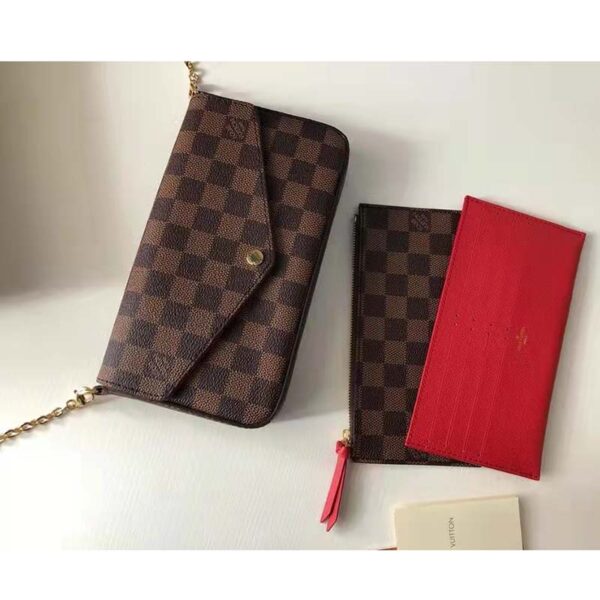 Louis Vuitton LV Women Félicie Pochette Brown Damier Ebene Coated Canvas (3)