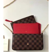 Louis Vuitton LV Women Félicie Pochette Brown Damier Ebene Coated Canvas