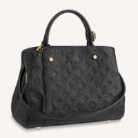 Louis Vuitton LV Women Montaigne MM Handbag Monogram Empreinte Black