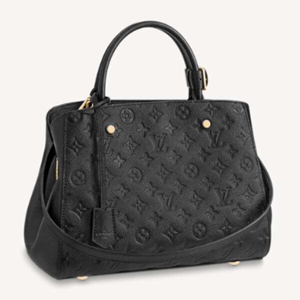 Louis Vuitton LV Women Montaigne MM Handbag Monogram Empreinte Black