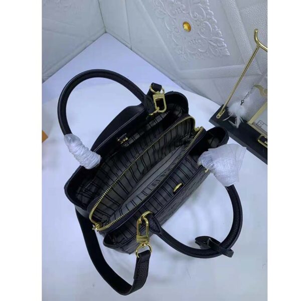 Louis Vuitton LV Women Montaigne MM Handbag Monogram Empreinte Black (3)