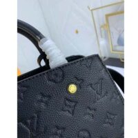 Louis Vuitton LV Women Montaigne MM Handbag Monogram Empreinte Black