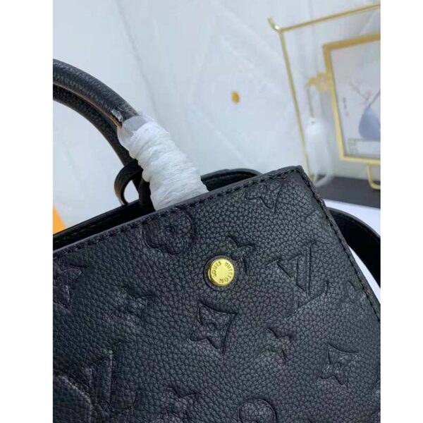Louis Vuitton LV Women Montaigne MM Handbag Monogram Empreinte Black (4)