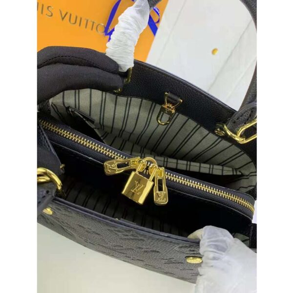 Louis Vuitton LV Women Montaigne MM Handbag Monogram Empreinte Black (8)