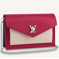 Louis Vuitton LV Women Mylockme Chain Pochette Red Soft Grained Calfskin