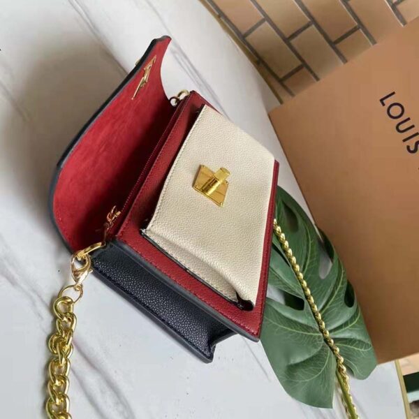 Louis Vuitton LV Women Mylockme Chain Pochette Red Soft Grained Calfskin (8)