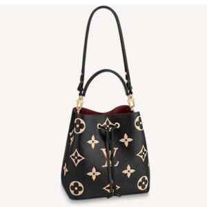 Louis Vuitton LV Women NéoNoé MM Bucket Bag Black Embossed Grained Cowhide Leather