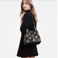 Louis Vuitton LV Women NéoNoé MM Bucket Bag Black Embossed Grained Cowhide Leather (1)