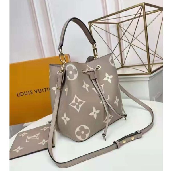 Louis Vuitton LV Women NéoNoé MM Bucket Bag Cream Embossed Grained Cowhide Leather (3)