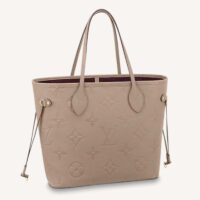 Louis Vuitton LV Women Neverfull MM Tote Beige Embossed Cowhide Leather (1)