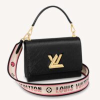 Louis Vuitton LV Women Twist MM Handback Black Epi Grained Cowhide Leather