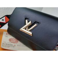 Louis Vuitton LV Women Twist MM Handback Black Epi Grained Cowhide Leather