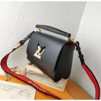 Louis Vuitton LV Women Twist MM Handback Black Epi Grained Cowhide Leather