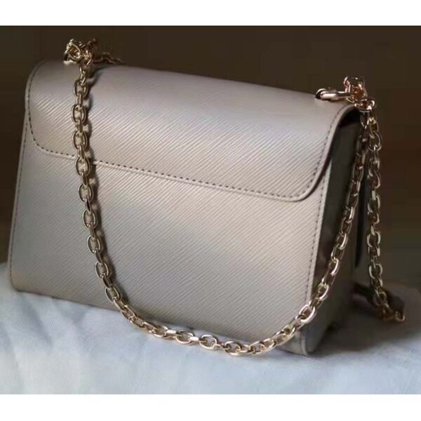 Louis Vuitton LV Women Twist MM Handback Gris Cloudy Epi Cowhide Leather (6)