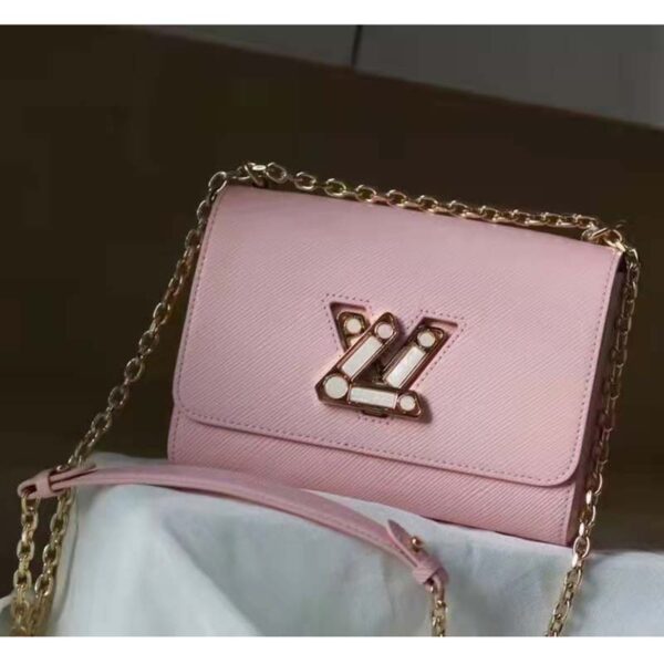 Louis Vuitton LV Women Twist PM Handback Rose Jasmin Epi Cowhide Leather (2)