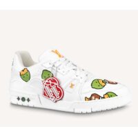 Louis Vuitton Unisex LV Trainer Sneaker White Printed Calf Leather Rubber Outsole (1)