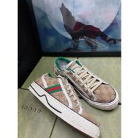 Gucci Unisex GG Gucci Tennis 1977 Sneaker Beige Ebony Original Canvas (8)