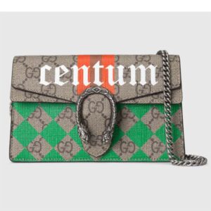 Gucci Women Dionysus Super Mini Bag Beige GG Supreme Canvas Centum Print