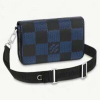 Louis Vuitton LV Unisex Studio Messenger Blue 3D Damier Infini Cowhide Leather (1)