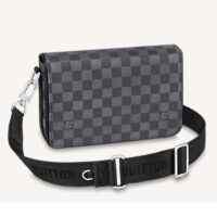 Louis Vuitton LV Unisex Studio Messenger Onyx Damier Infini Leather Cowhide Leather (1)