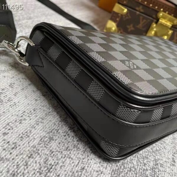 Louis Vuitton LV Unisex Studio Messenger Onyx Damier Infini Leather Cowhide Leather (6)