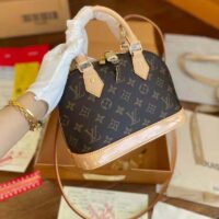 Louis Vuitton LV Women Alma BB Handbag Monogram Coated Canvas Smooth Cowhide