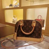 Louis Vuitton LV Women Alma BB Handbag Monogram Coated Canvas Smooth Cowhide