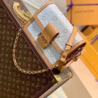 Louis Vuitton LV Women Dauphine MM Handbag Ecru Caramel Since 1854 Jacquard (1)