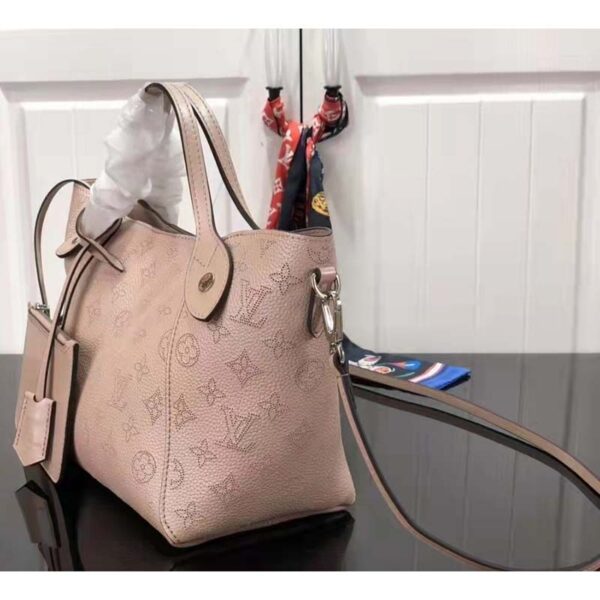 Louis Vuitton LV Women Hina PM Bucket Bag Crème Beige Mahina Perforated Calf