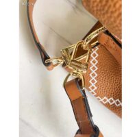 Louis Vuitton LV Women NéoNoé MM Bucket Bag Orange Embroidered Embossed Grained Cowhide (4)