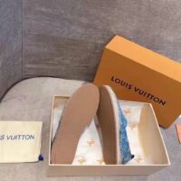 Louis Vuitton Unisex Starboard Flat Espadrille Monogram Denim Calf Leather Denim Blue (1)